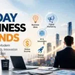 Today Business Trends banner showing business growth, AI innovation, digital marketing, and online income strategies - Todaybusinesstrends.com